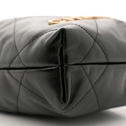 Chanel Shiny Calfskin Quilted Mini Chanel 22 Black 9 of 10