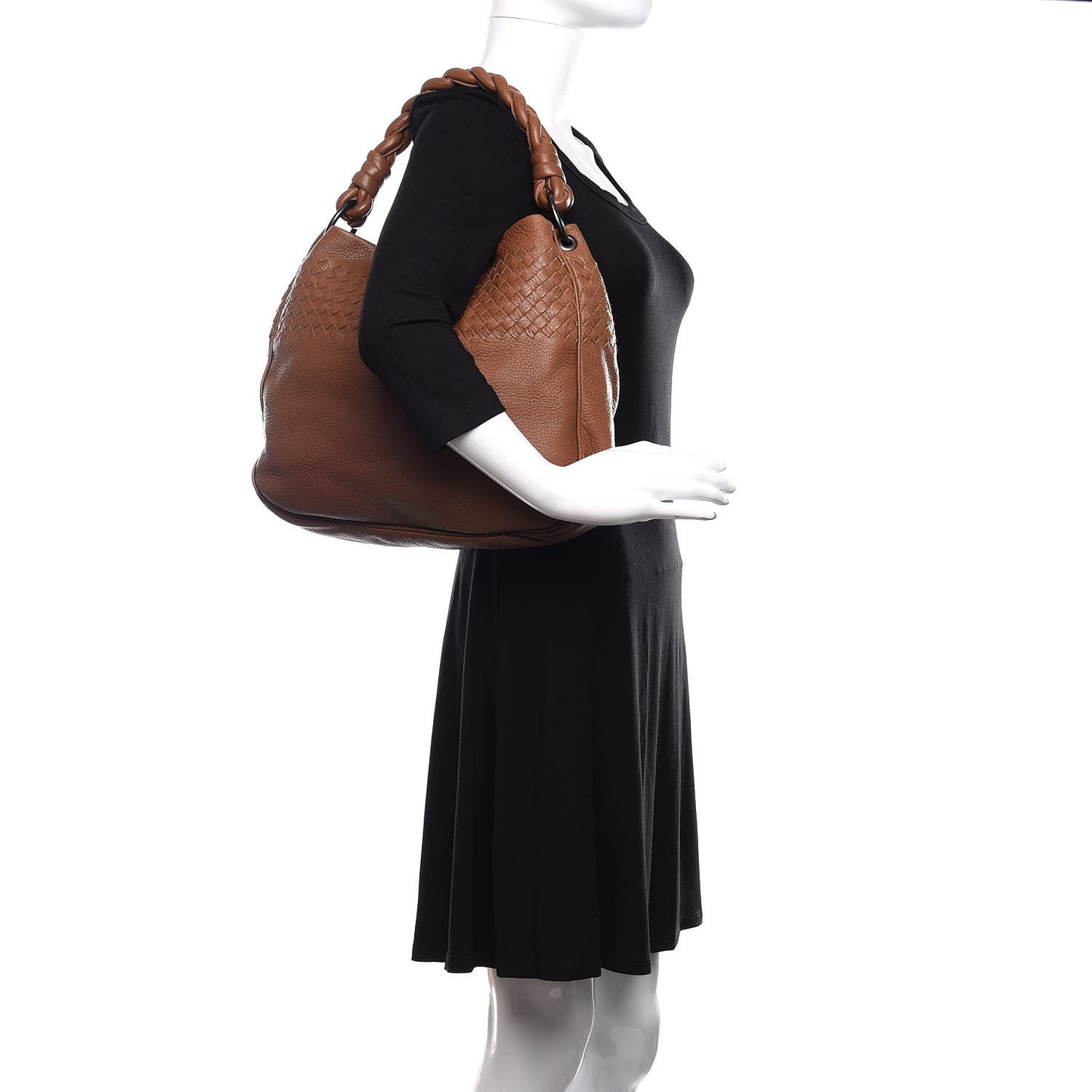 Cervo Intrecciato Shoulder Bag Noce
