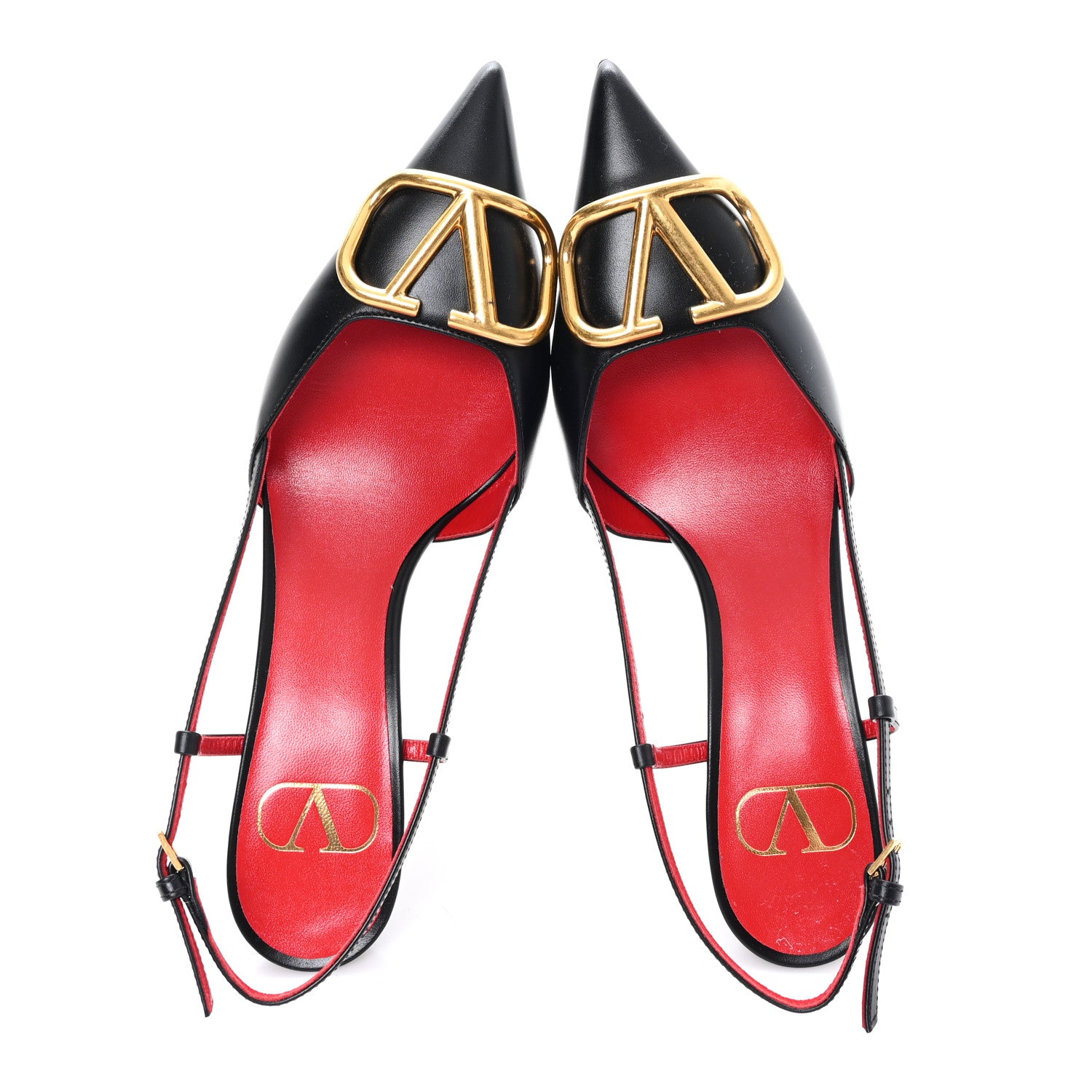 Valentino Garavani Calfskin Vlogo Slingback 80mm Pumps 37 Black 2 of 9