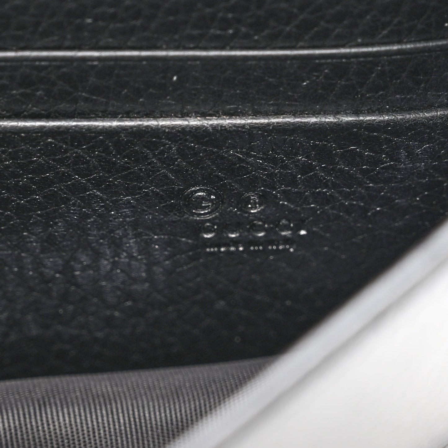 Dollar Calfskin Interlocking G Chain Wallet Black