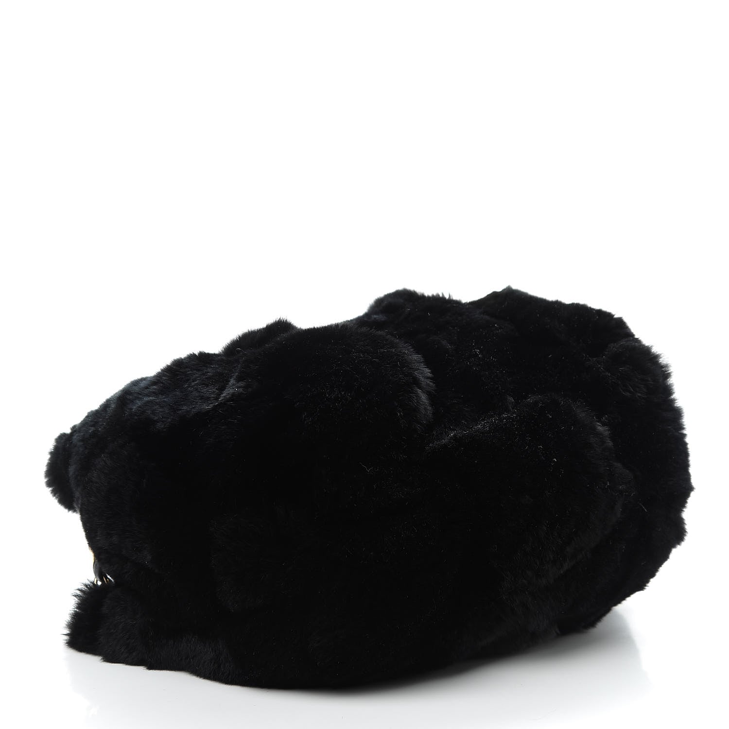 Chanel Rabbit Fur Harlequin Shoulder Bag Black 5 of 11