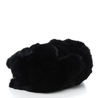 Chanel Rabbit Fur Harlequin Shoulder Bag Black 5 of 11