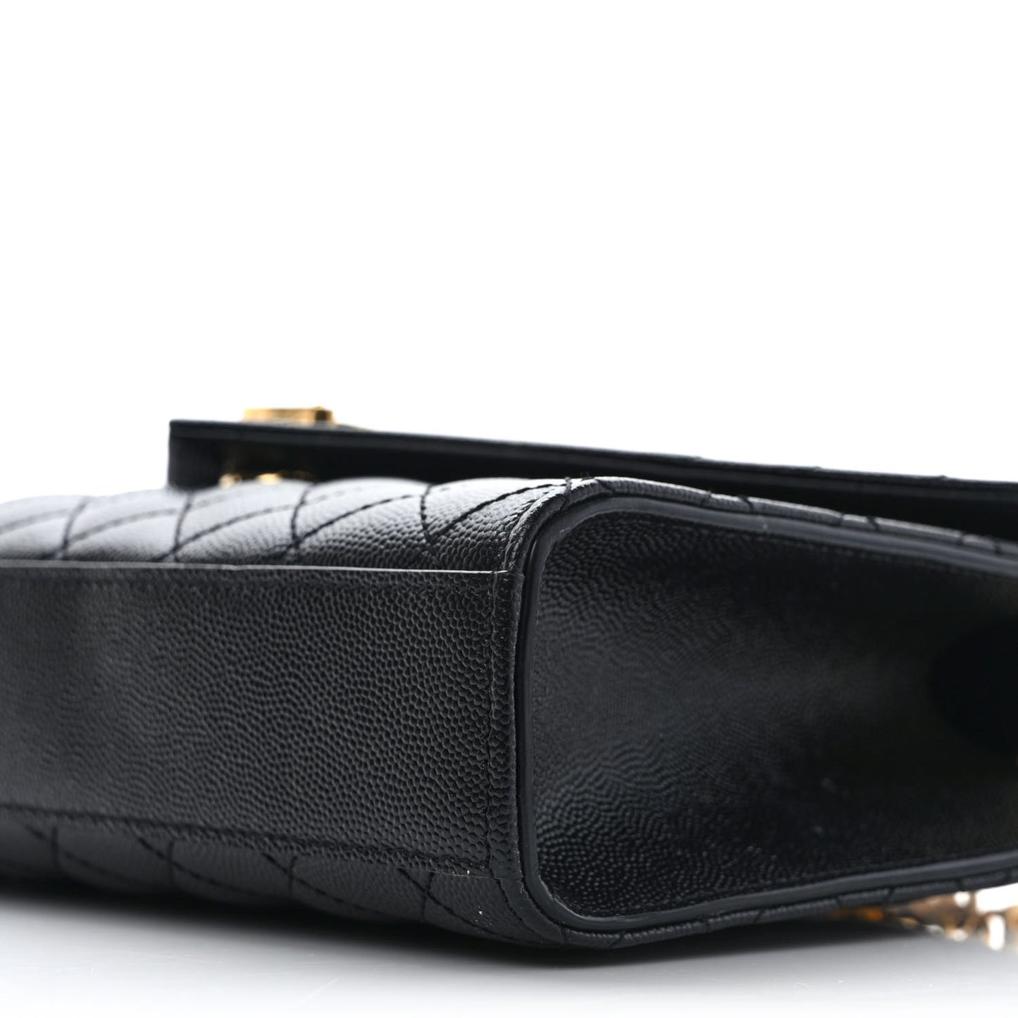 Grain De Poudre Textured Mixed Matelasse Triquilt Medium Monogram Satchel Black