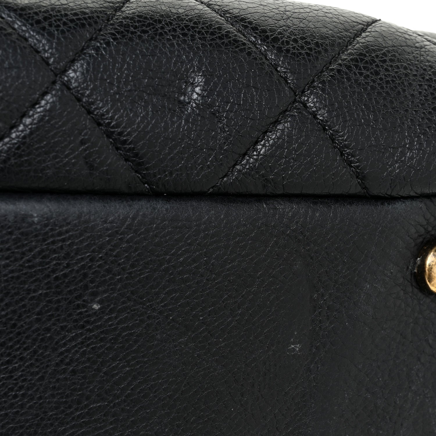Chanel Calfskin Quilted Small CC Crown Tote Black 19 of 21