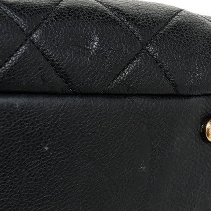Chanel Calfskin Quilted Small CC Crown Tote Black 19 of 21