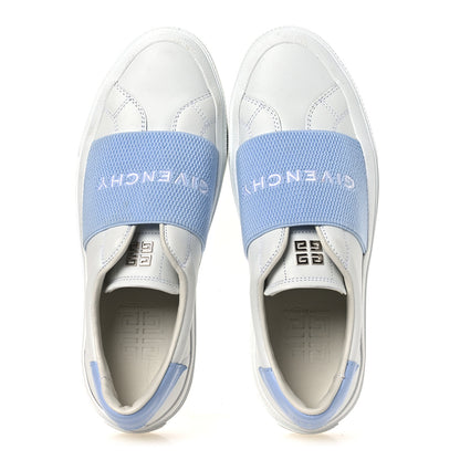Givenchy Calfskin Band Logo Womens City Sport Sneakers 38 White Blue 2 of 12