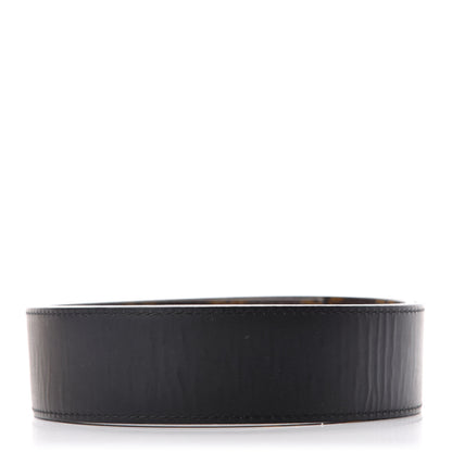 Louis Vuitton Calfskin Monogram 40mm LV Initiales Reversible Belt Strap 85 34 Black 2 of 5