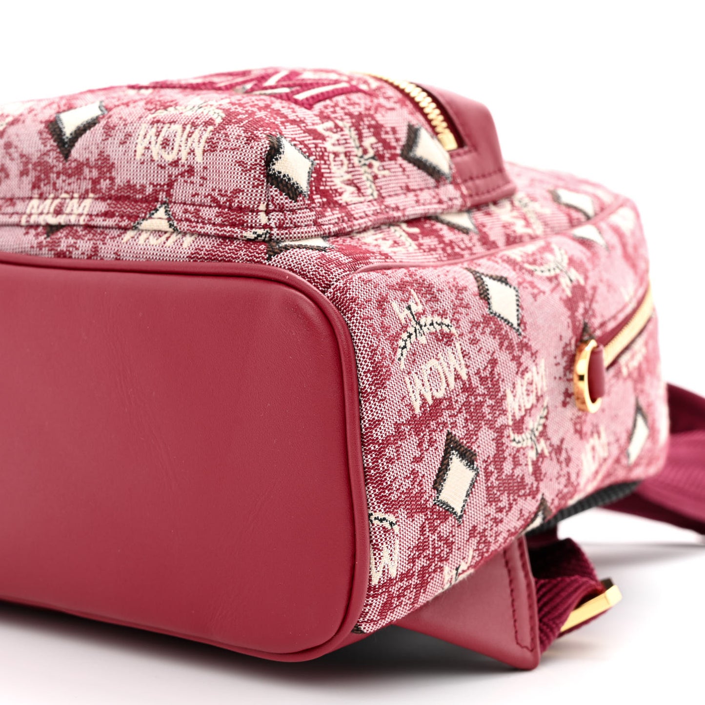 Jacquard Monogram Mini Backpack Red