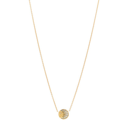 Christian Dior 18K Yellow Gold Diamond Black Onyx Mother of Pearl Rose Celeste Pendant Necklace 1 of 7