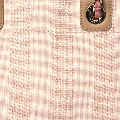 Chanel Mixed Fibers Calfskin Striped Mini Deauville Tote Pink 11 of 11