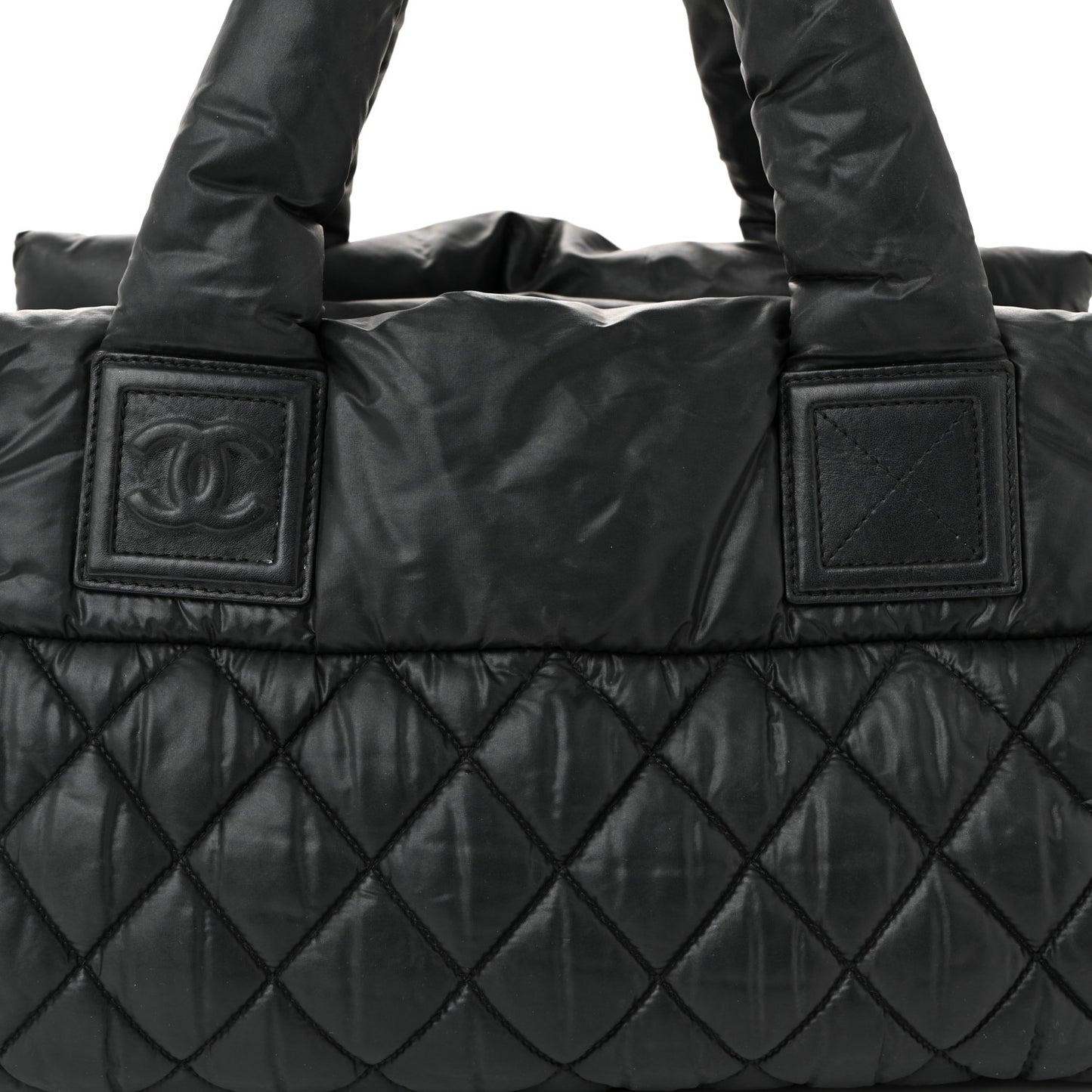Nylon Coco Cocoon Zipped Tote Black