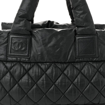 Chanel Nylon Coco Cocoon Zipped Tote Black 8 of 11