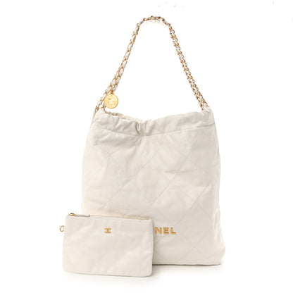 Chanel Shiny Calfskin Quilted Chanel 22 White 1 of 11