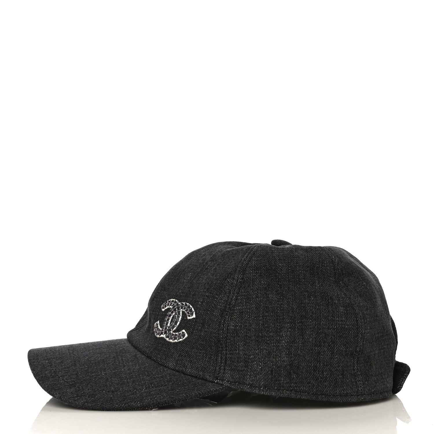 Chanel Cotton Sequin CC Cap Hat Black 2 of 6