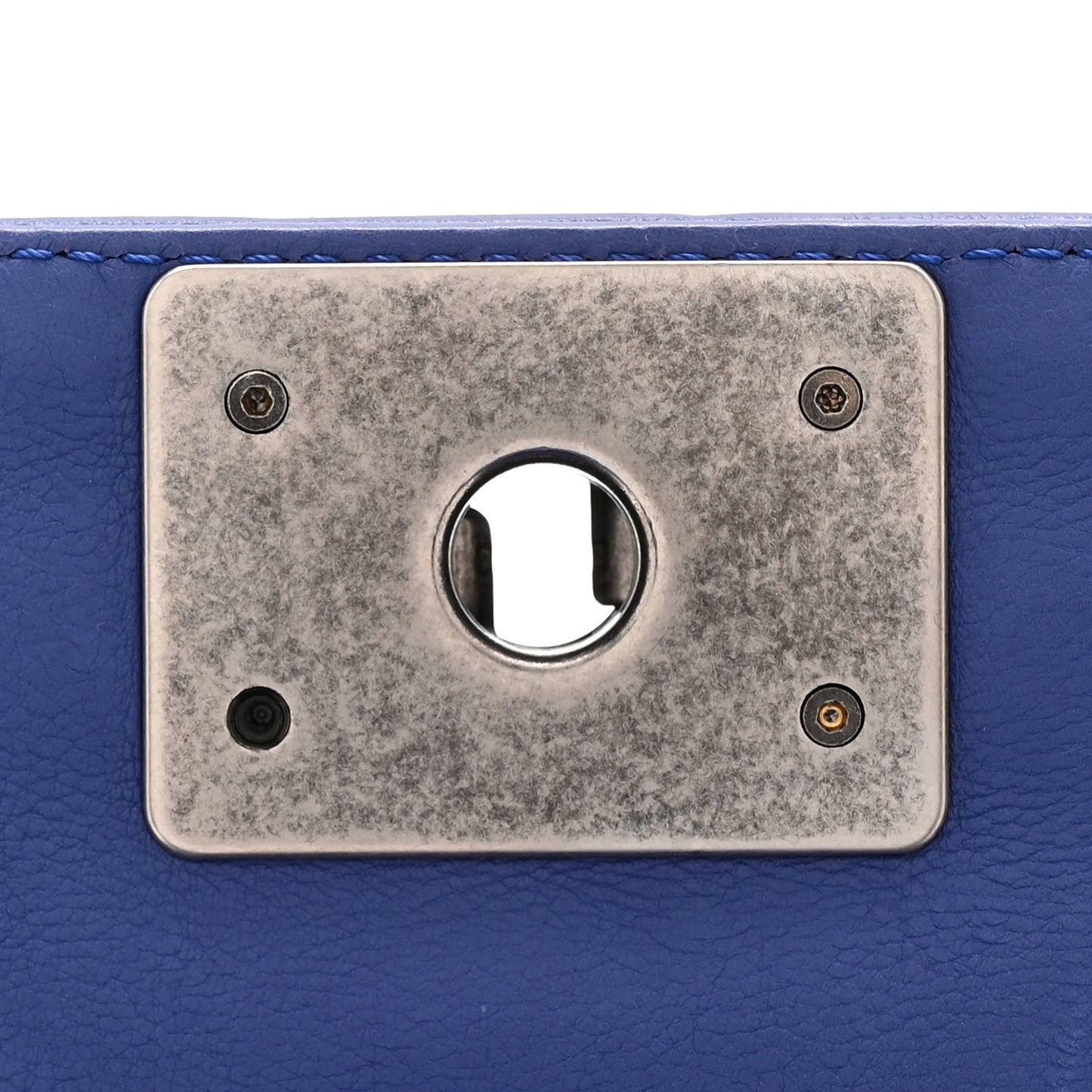 Calfskin Quilted Medium Boy Flap Blue