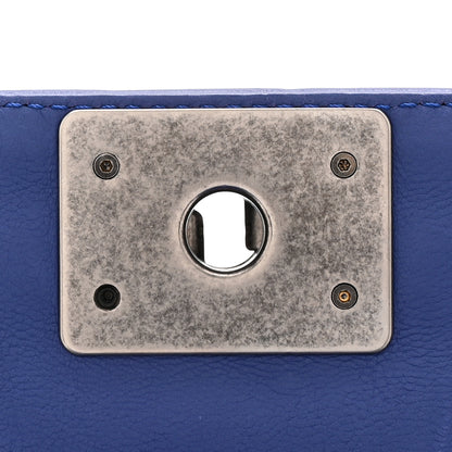 Chanel Calfskin Quilted Medium Boy Flap Blue 11 of 11