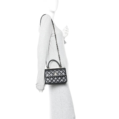 Chanel Lambskin Quilted Small Trendy CC Dual Handle Flap Bag Black 2 of 13