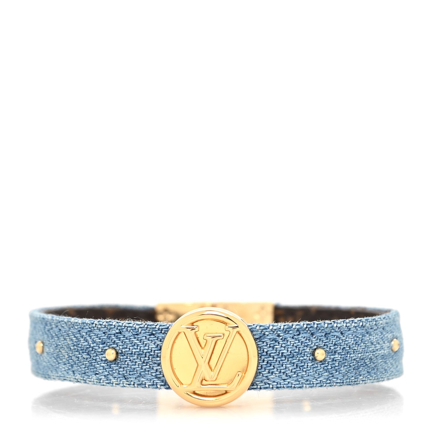 Louis Vuitton Monogram LV Circle Reversible Bracelet 19 Denim 4 of 7
