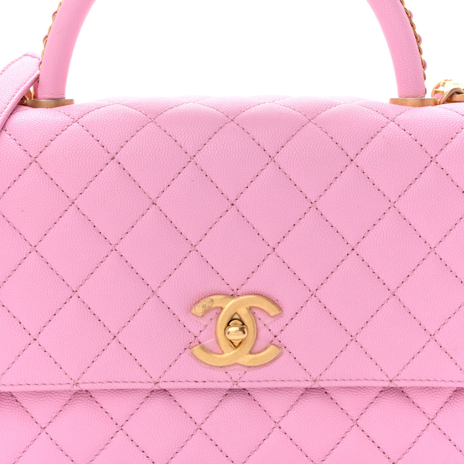 Chanel Caviar Quilted Small Coco Chain Handle Flap Lilac 8 of 13