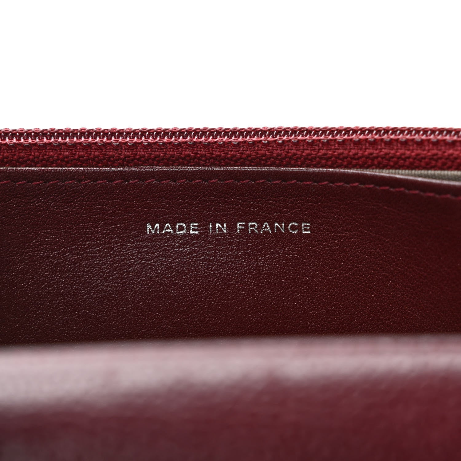 Chanel Caviar Timeless CC Wallet on Chain WOC Dark Red 7 of 10