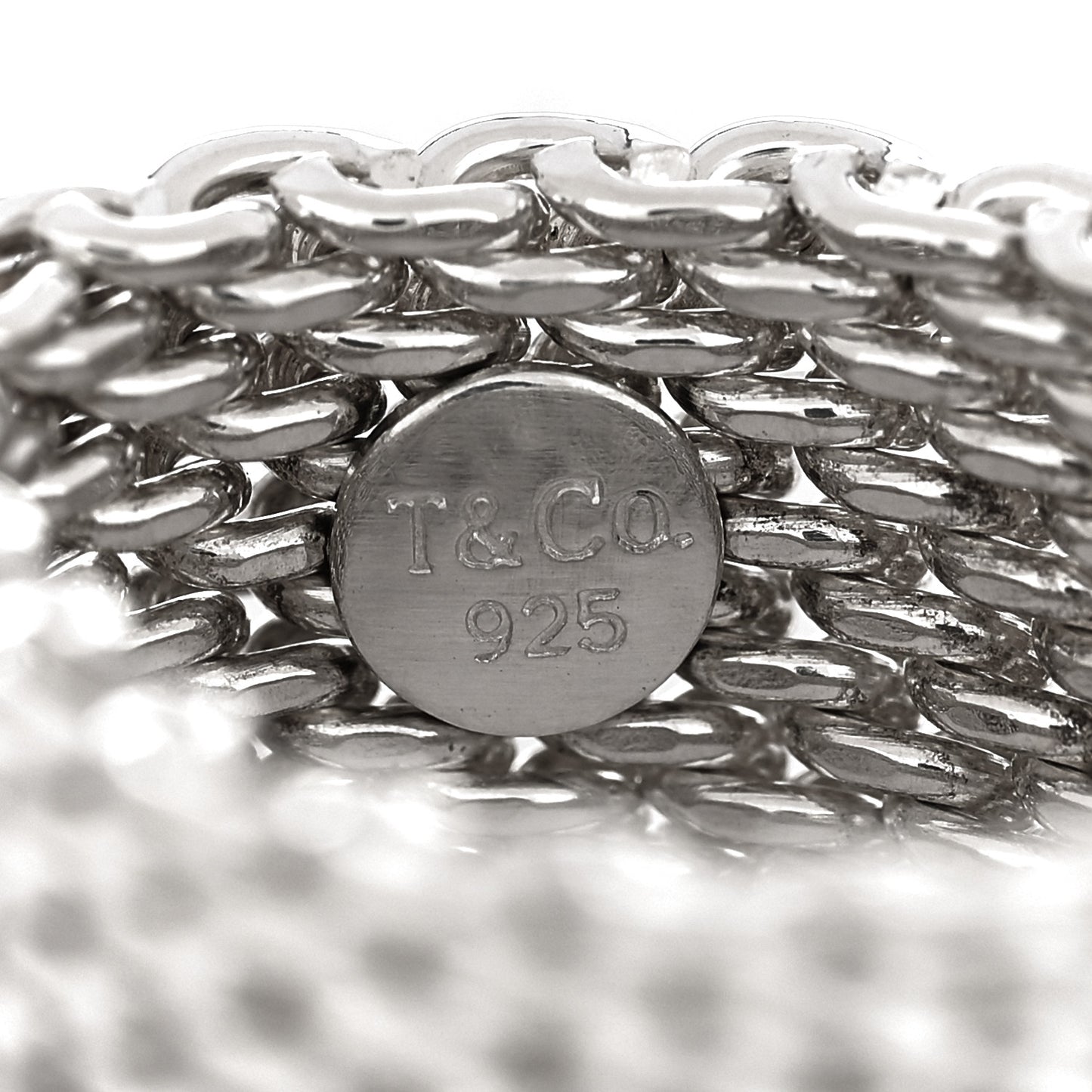 Sterling Silver Somerset Mesh Ring 58 8.5