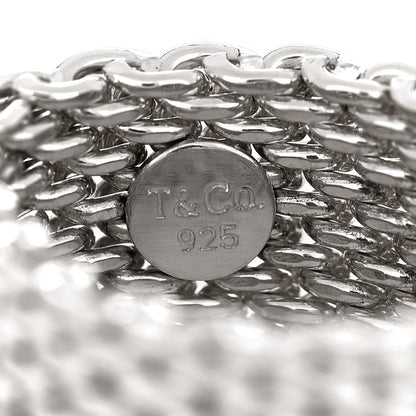 Tiffany Sterling Silver Somerset Mesh Ring 58 8.5 4 of 4
