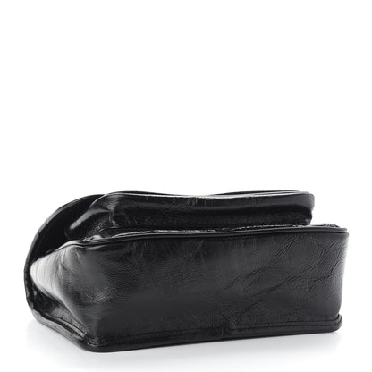 Saint Laurent Crinkled Calfskin Matelasse Monogram Baby Niki Chain Satchel Black 4 of 8