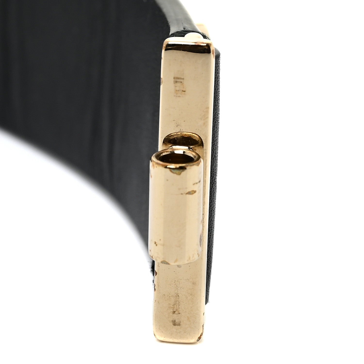 Chanel Crystal Lambskin Cha-Nel Logo Cuff S Black 10 of 11