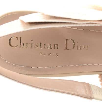 Christian Dior Cotton Lambskin Mesh Cannage Dior & Moi Slingback 70mm Pumps 36 Cream 9 of 10