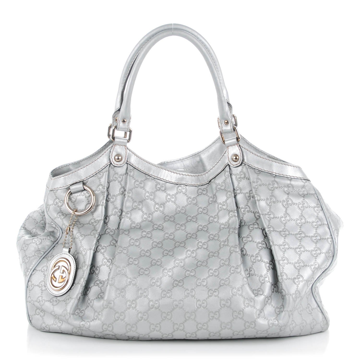 Gucci Guccissima Large Sukey Tote Silver 1 of 7