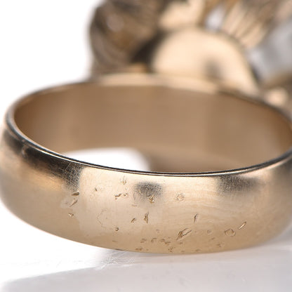 Chanel Pearl Crystal CC Ring Gold 6.5 6 of 6