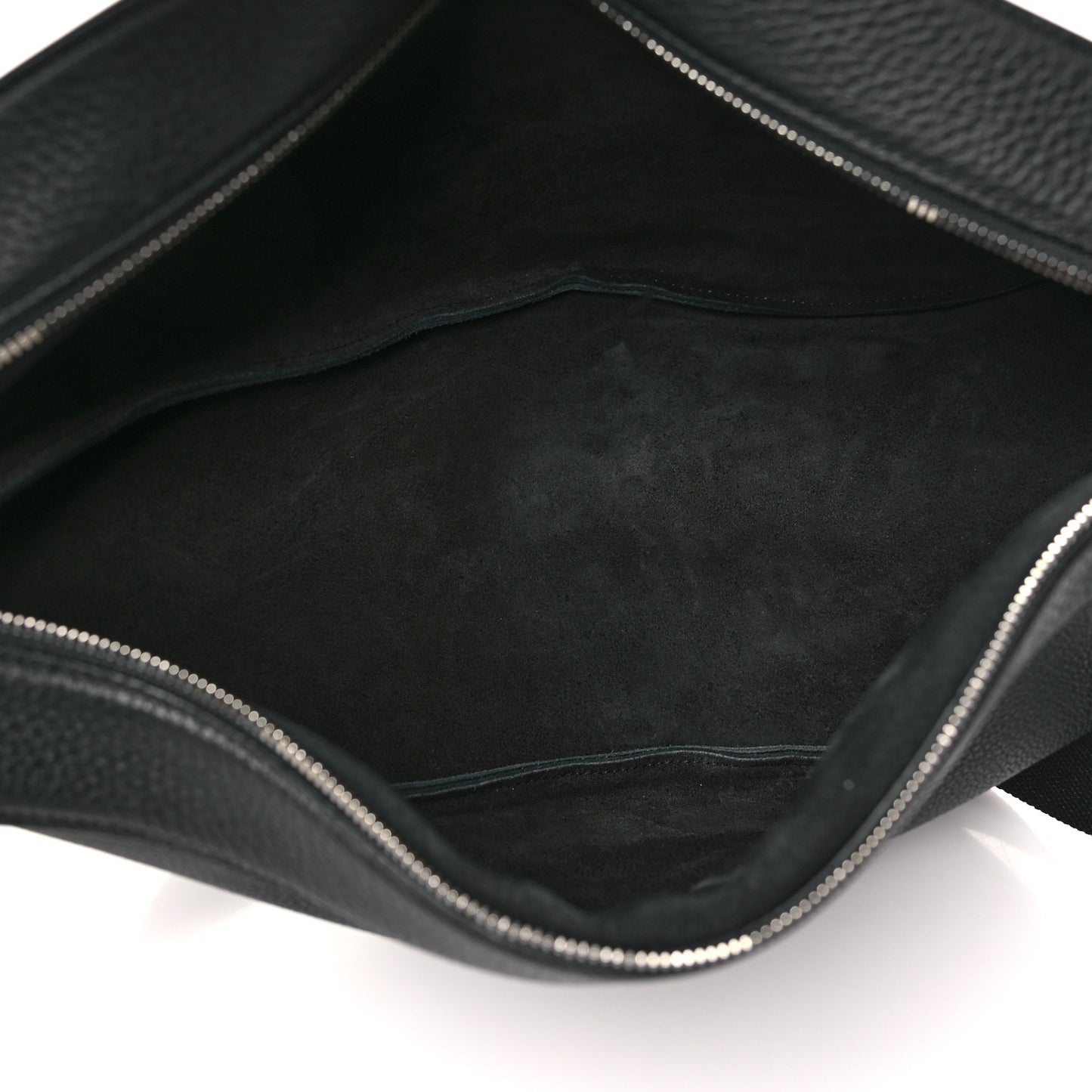 Grained Calfskin Large Slouchy Banana Bag Black