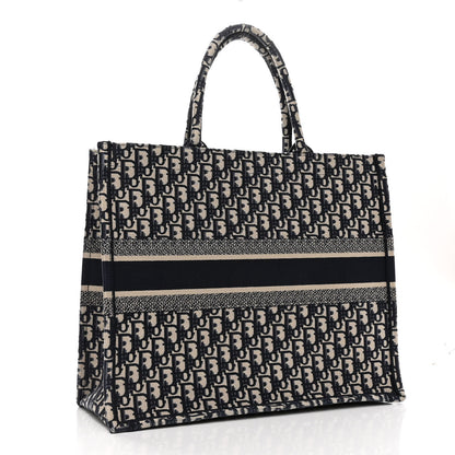 Christian Dior Oblique Large Book Tote Blue Multicolor 3 of 9