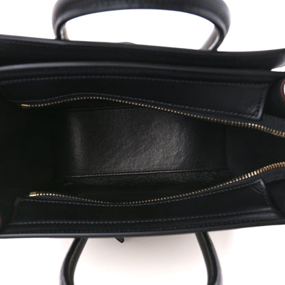 Celine Drummed Calfskin Nubuck Nano Tri-Color Luggage Ruby 5 of 10