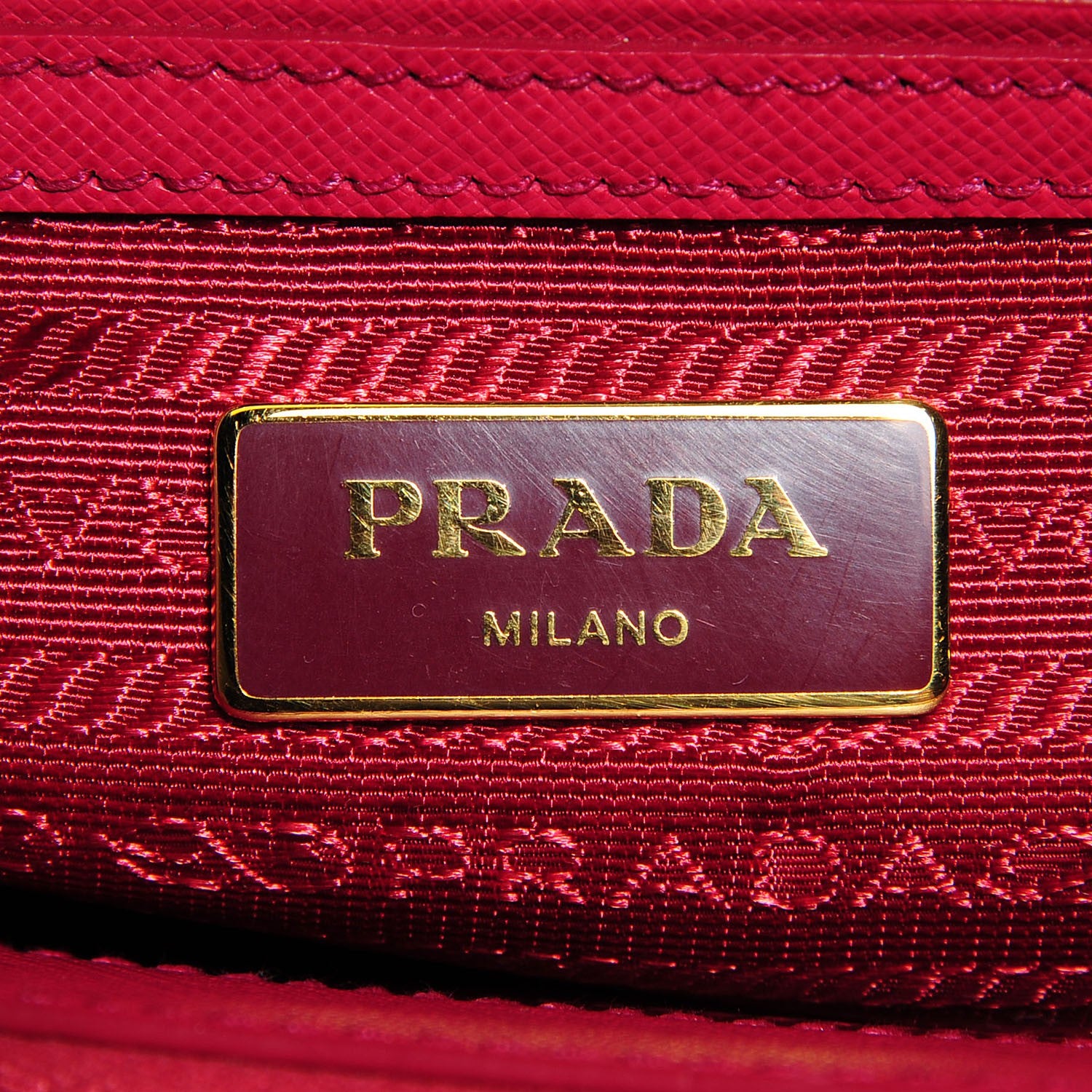 Prada Saffiano Lux Double Zip Mini Tote Peonia 5 of 7