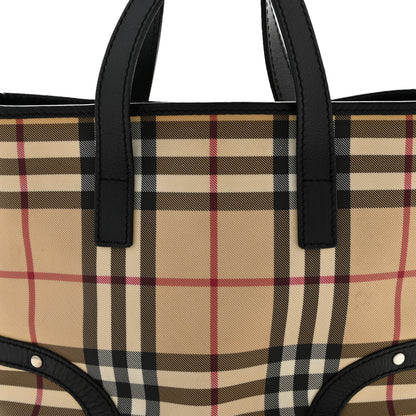 Burberry House Check Studded Small Tote Black 8 of 16