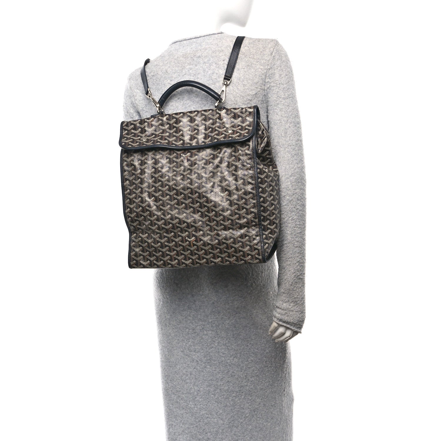 Goyard Goyardine Saint Leger Soft Briefcase Backpack Black 2 of 9