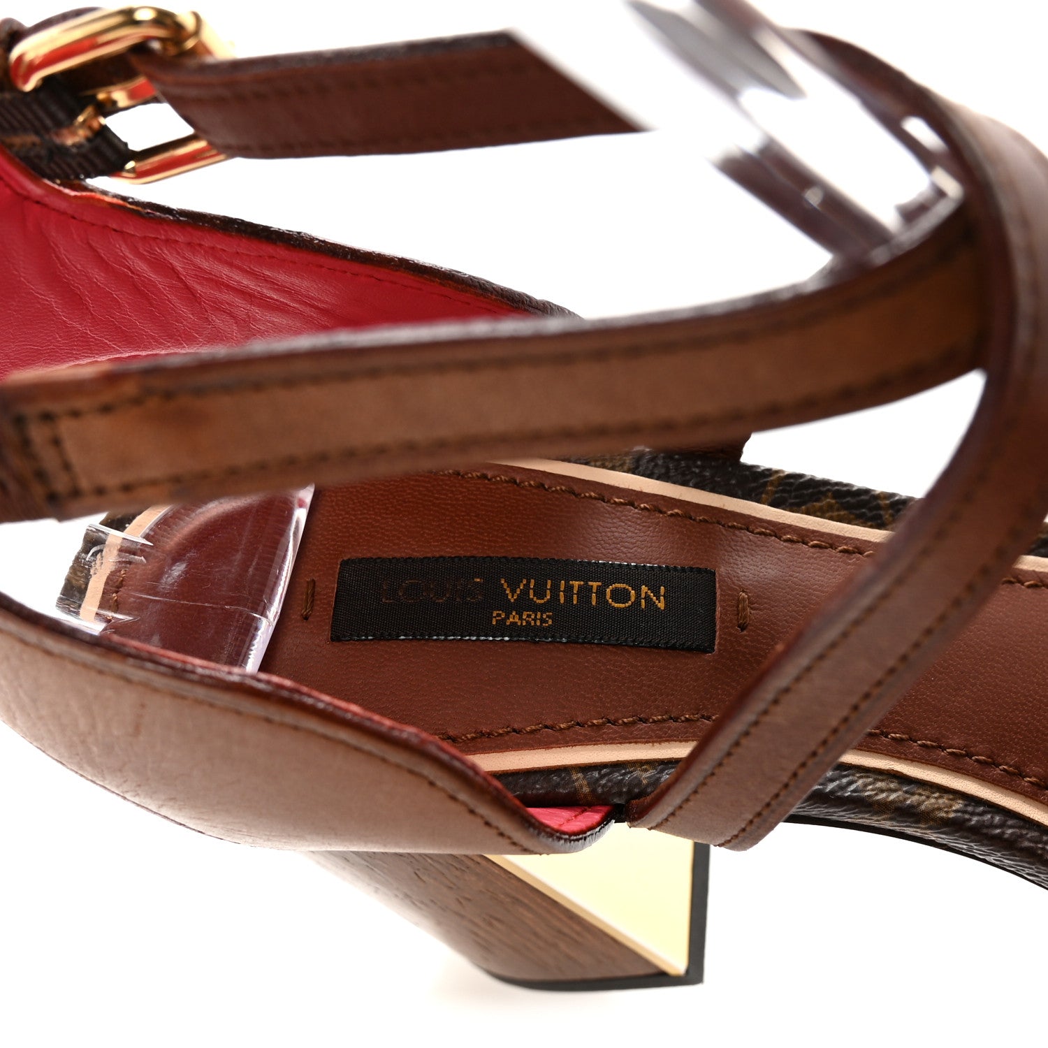 Louis Vuitton Calfskin Monogram Voyage Sandals 38 Grenade 8 of 10