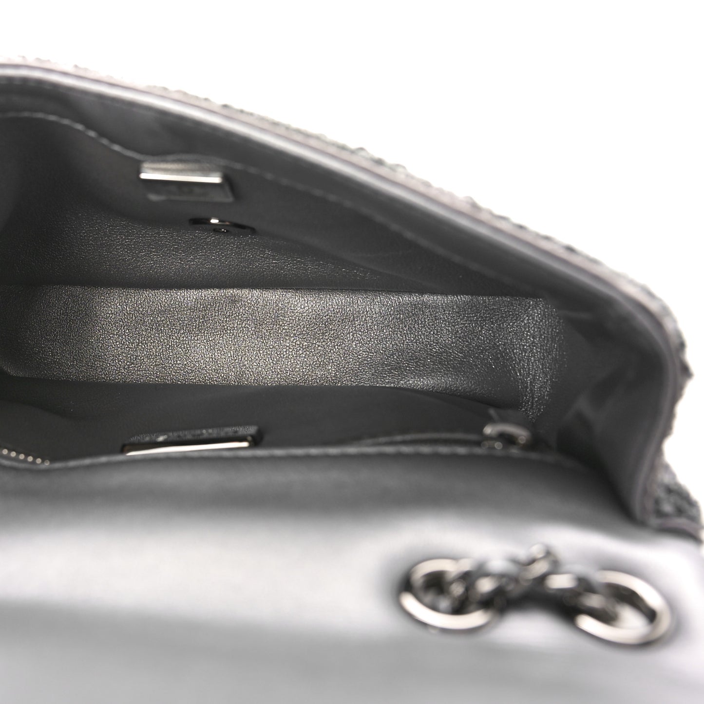 Sequin Small Single Flap Silver