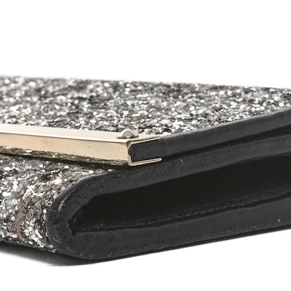 Jimmy Choo Glitter Milla Wallet on Chain Silver 9 of 9