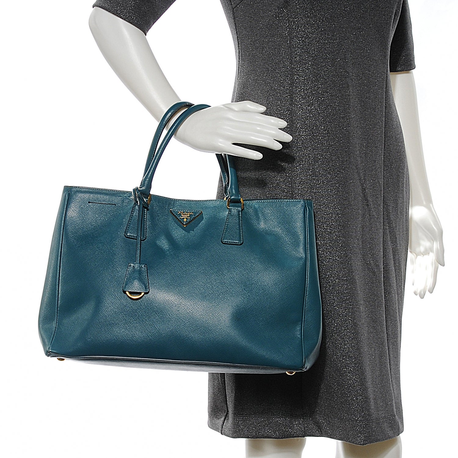 Prada Saffiano Lux Tote Ottanio 2 of 10