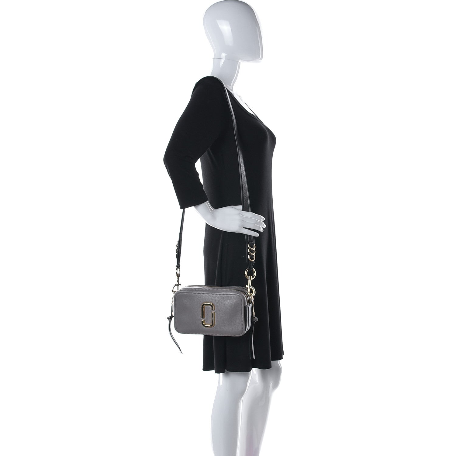 Marc Jacobs Supple Natural Grain Calfskin The Softshot 21 Bag Cement Multi 2 of 13