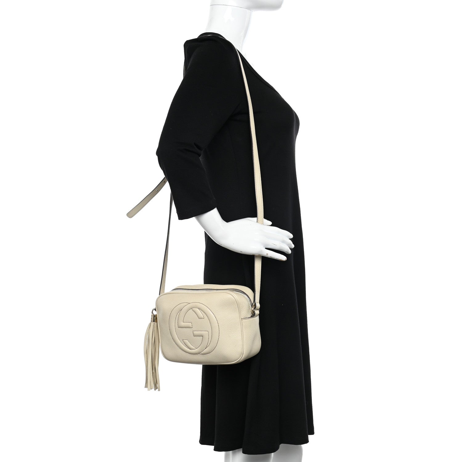 Gucci Pebbled Calfskin Small Soho Disco Bag Off White 2 of 15