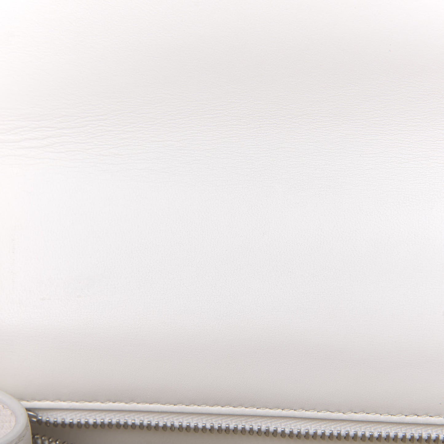 Grained Calfskin 30 Montaigne Chain Flap Bag White