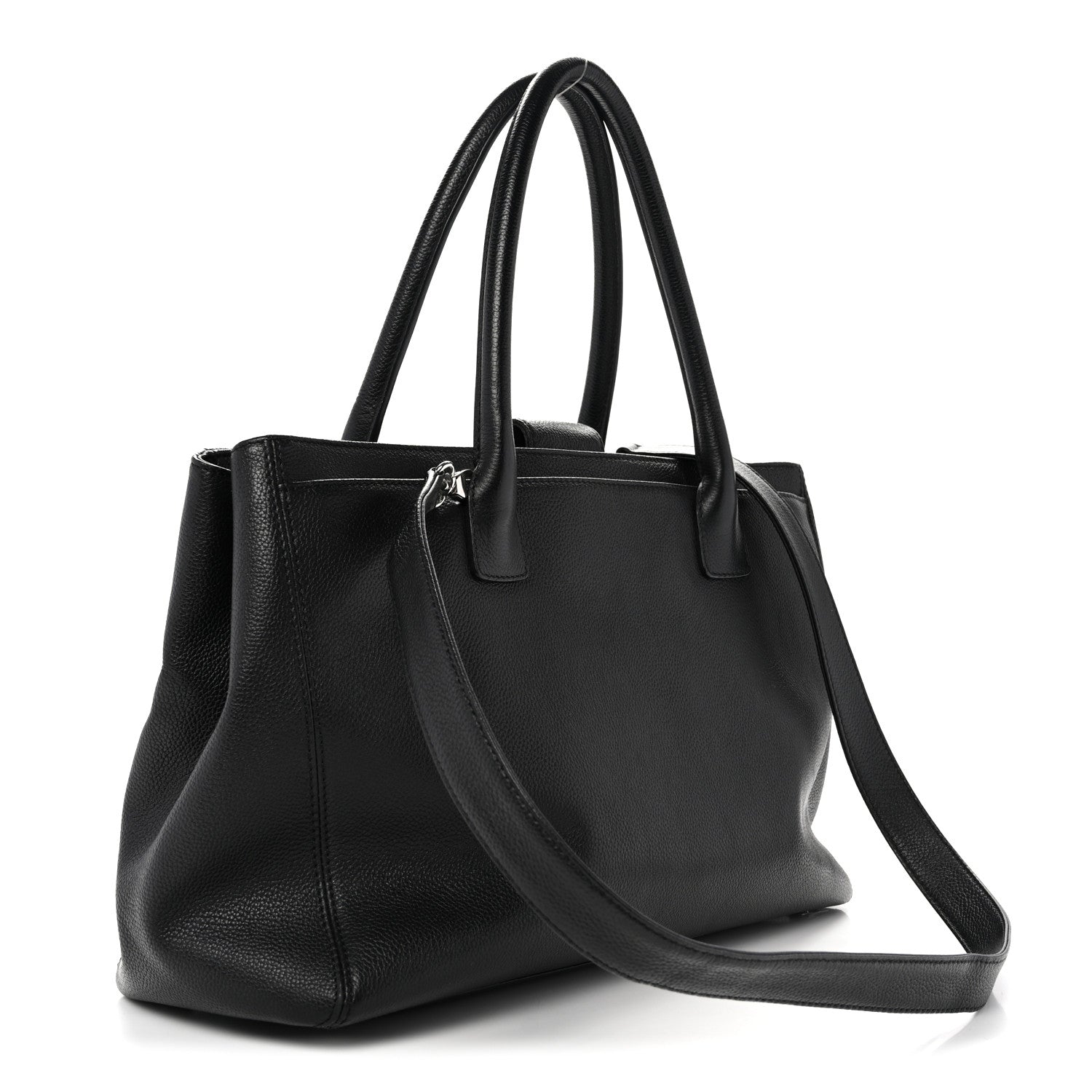 Chanel Calfskin Cerf Executive Shopper Tote Black 3 of 15