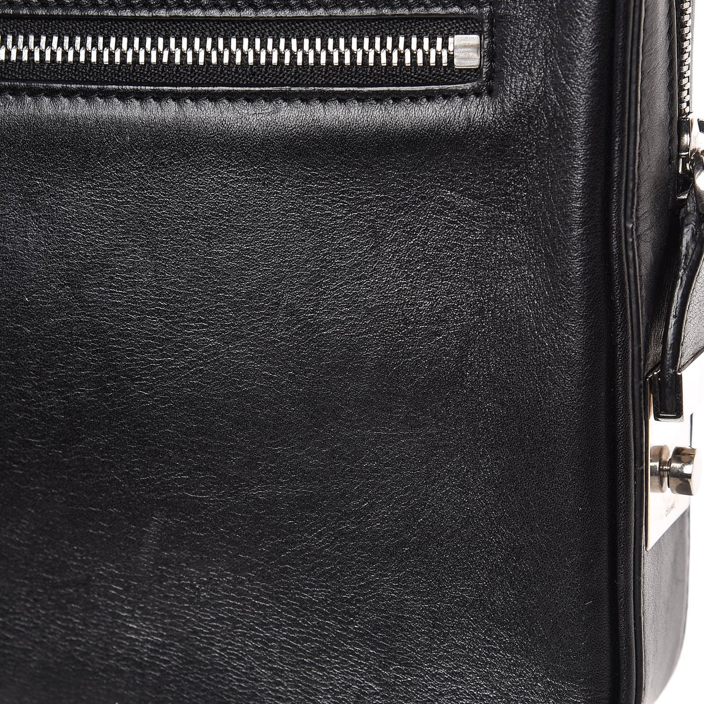 Nappa Calfskin Dragonne Pouch Clutch Black