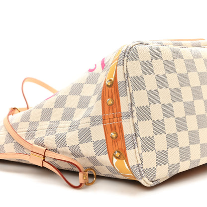 Louis Vuitton Damier Azur Summer Trunks Newport Beach Neo Neverfull MM 10 of 11