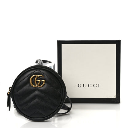 Gucci Calfskin Matelasse GG Marmont Round Mini Bag Black 8 of 8