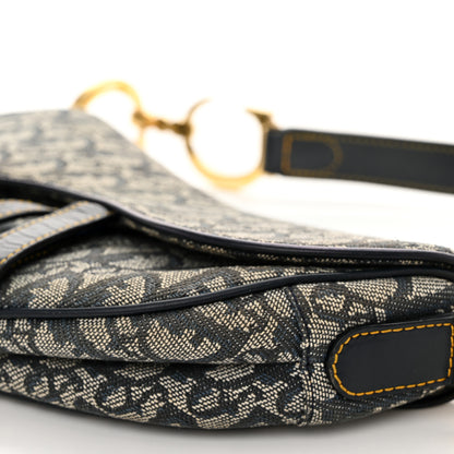Christian Dior Monogram Saddle Bag Blue 10 of 11
