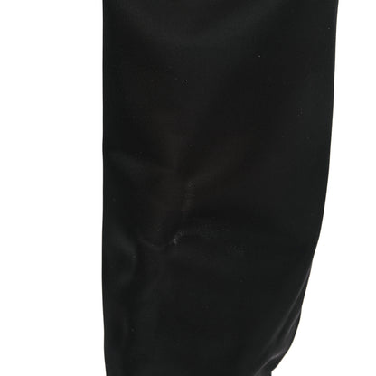 Prada Spazzolato Rois Re-Nylon Metal Triangle Logo Monolith Pouch Pocket 55mm Tall Boots 38 Black 9 of 9
